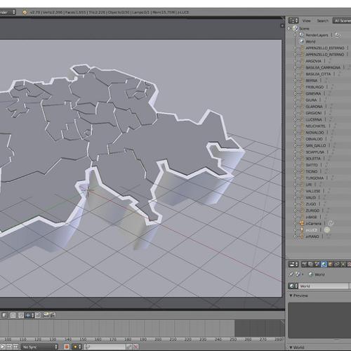 Switzerland in 3d (cantons) preview image